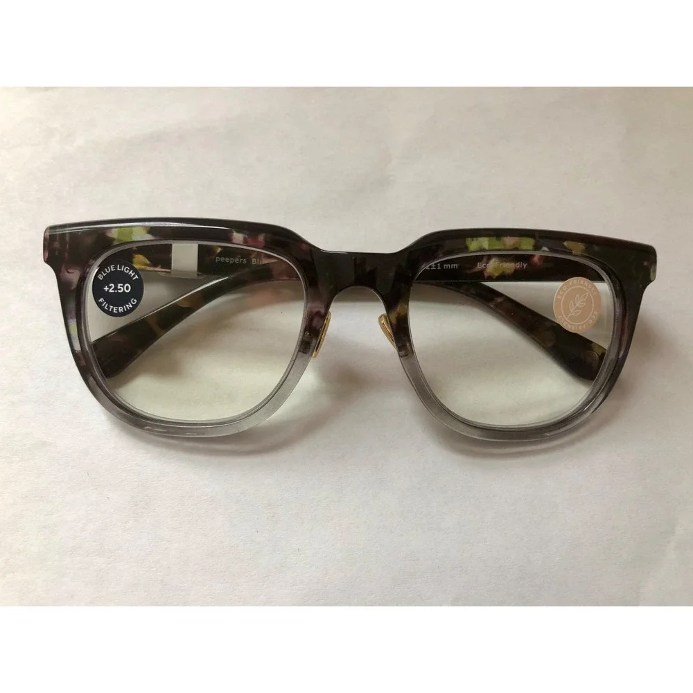 New‎ Olive Botanico Gray Peepers Readers + 2.50